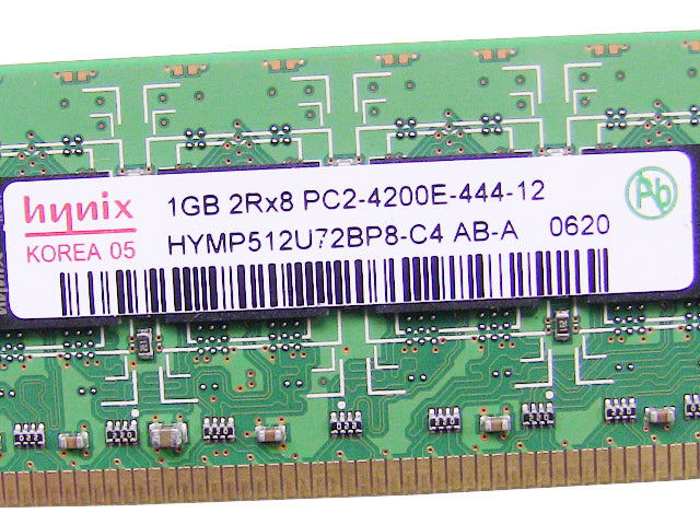 For Dell OEM DDR2 533Mhz 1GB PC2-4200E ECC RAM Memory Stick - HYMP512U72BP8-C4 w/ 1 Year Warranty-FKA
