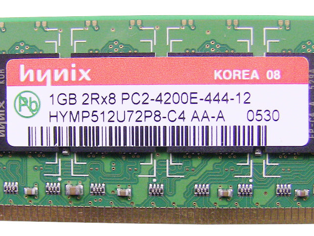 For Dell OEM DDR2 533Mhz 1GB PC2-4200E ECC RAM Memory Stick - HYMP512U72P8-C4 w/ 1 Year Warranty-FKA