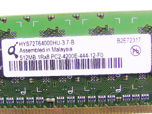 For Dell OEM DDR2 533Mhz 512MB PC2-4200E ECC RAM Memory Stick - HYS72T64000HU-3.7-B w/ 1 Year Warranty-FKA