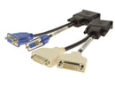 Dell OEM Monitor Cable Kit - DMS-59 to DVI VGA Split Cable Adapters Kit - J9256-FKA