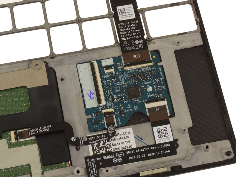 Dell OEM XPS 13 (7390) 2-in-1 Palmrest Touchpad Assembly - JNHN3-FKA