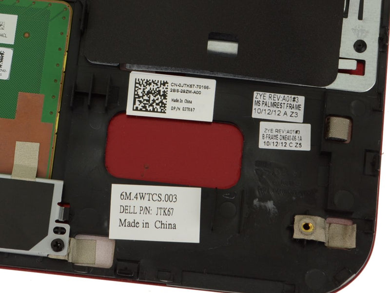New Red - Dell OEM Inspiron 14 (3421) / 14R (5421) Palmrest Touchpad Assembly - JTK67-FKA