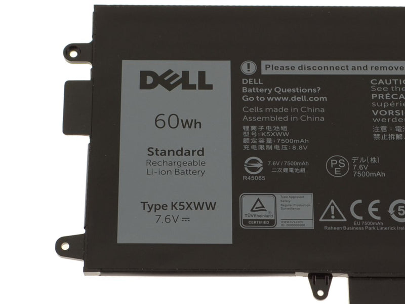 New Dell OEM Original Latitude 7390 2-in-1 4-Cell 60Wh Laptop Battery - K5XWW-FKA