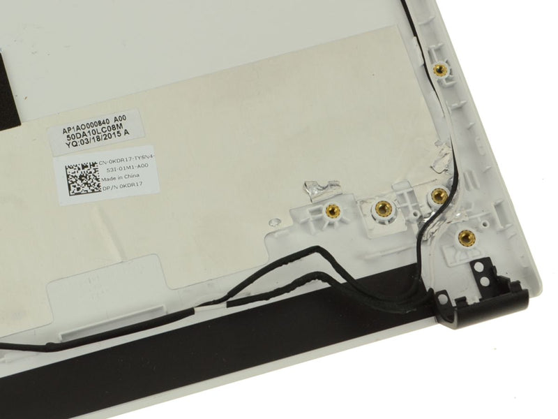 White - Dell OEM Inspiron 14 (5458) / Vostro 14 (3458) 14" LCD Back Cover Lid Top Assembly - No TS - KDR17-FKA