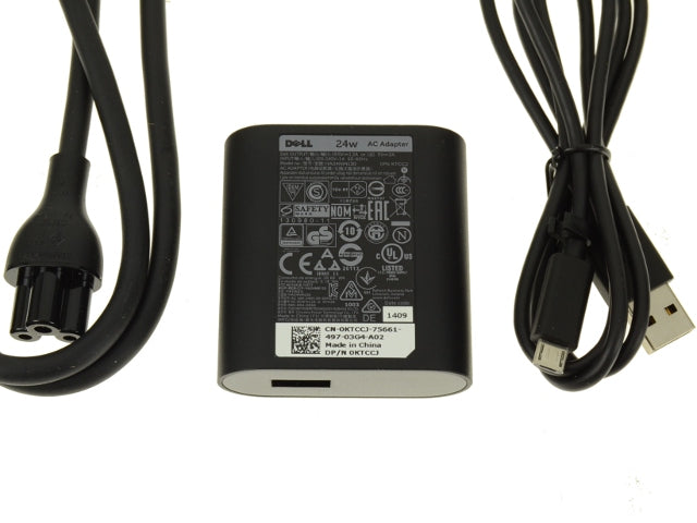 For Dell OEM Venue 11 Tablet USB AC Power Adapter 24 watt - 24W - KTCCJ-FKA