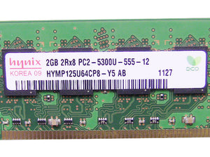 For Dell OEM DDR2 667Mhz 2GB PC2-5300U Non-ECC RAM Memory Stick - HYMP125U64CP8 - KU354 w/ 1 Year Warranty-FKA