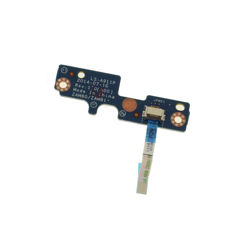 For Dell OEM Latitude E5550 Power Button Circuit Board with Cable - LS-A911P-FKA