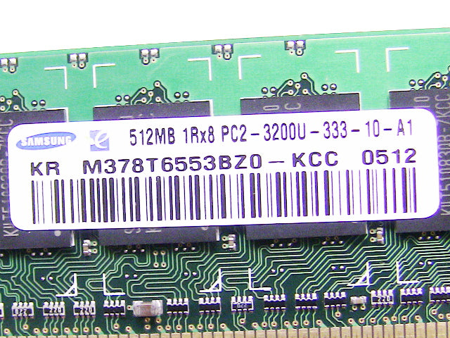 For Dell OEM DDR2 400Mhz 512MB PC2-3200U Non-ECC RAM Memory Stick - M378T6553BZ0-KCC w/ 1 Year Warranty-FKA