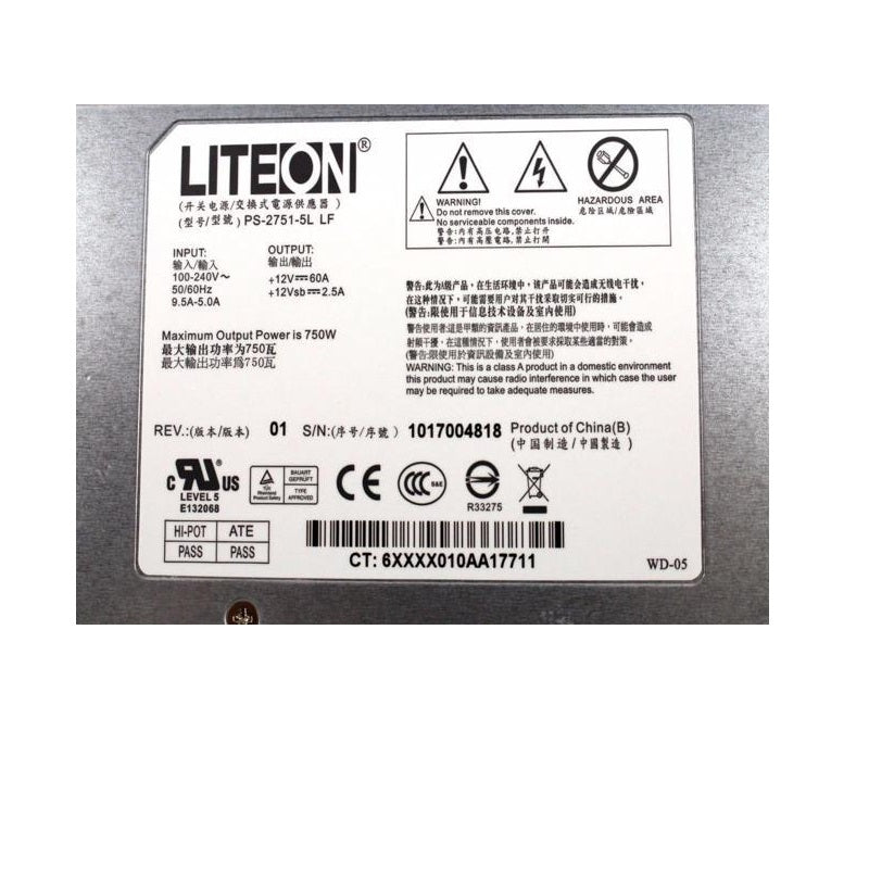 750W Power Supply for Dell PowerEdge C6100 Hot Swap PS-2751-5L LF PSU N8X3K 0N8X3K CN-0N8X3K-FKA