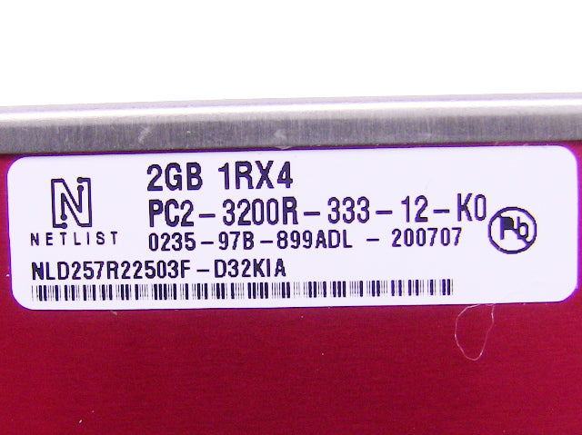 For Dell OEM DDR2 400Mhz 2GB PC2-3200R ECC RAM Memory Stick - NLD257R22503F-D32KIA w/ 1 Year Warranty-FKA