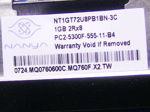 For Dell OEM DDR2 667Mhz 1GB PC2-5300F ECC RAM Memory Stick - NP948 w/ 1 Year Warranty-FKA