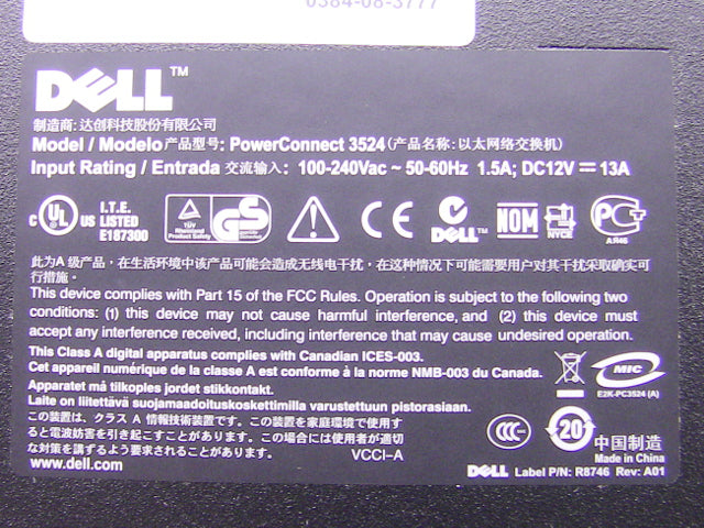 For Dell OEM PowerConnect 3524 24 Port Stackable Network Switch - P486K w/ 1 Year Warranty-FKA