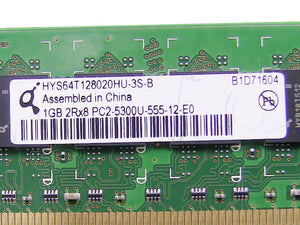 For Dell OEM DDR2 667Mhz 1GB PC2-5300U Non-ECC RAM Memory Stick - PN424 w/ 1 Year Warranty-FKA