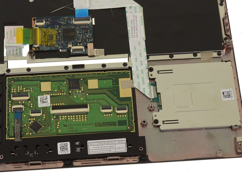 New Dell OEM Precision 7540 Touchpad Palmrest Assembly with Smart Card Reader - RGCRD-FKA