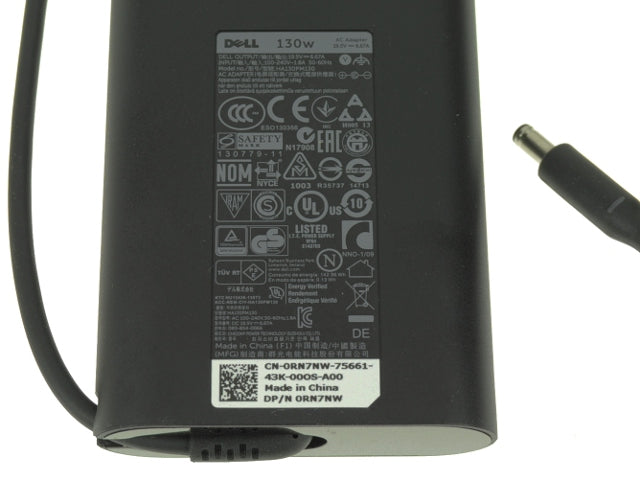 For Dell OEM XPS 15 (9530) / Precision M3800 Laptop Charger 130 watt Genuine AC Power Adapter 4.5mm Tip - 6TTY6 - RN7NW-FKA