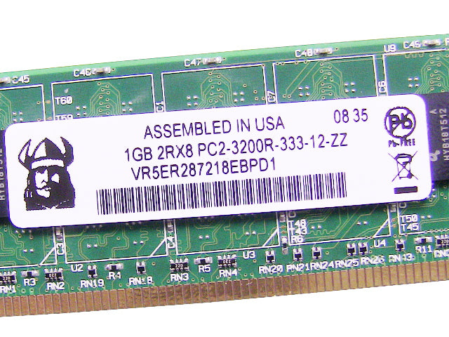 For Dell OEM DDR2 400Mhz 1GB PC2-3200R ECC RAM Memory Stick - VR5ER287218EBPD1 w/ 1 Year Warranty-FKA