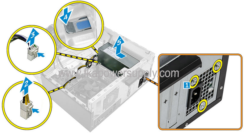 Dell NYX5D 0NYX5D 240W MT Power Supply for Vostro 3650 3653-FKA