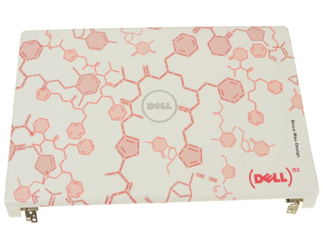 New Molecules - Dell OEM Studio 1555 1557 1558 15.6" LCD Back Cover Lid Top with Hinges and Power Button - W203N-FKA