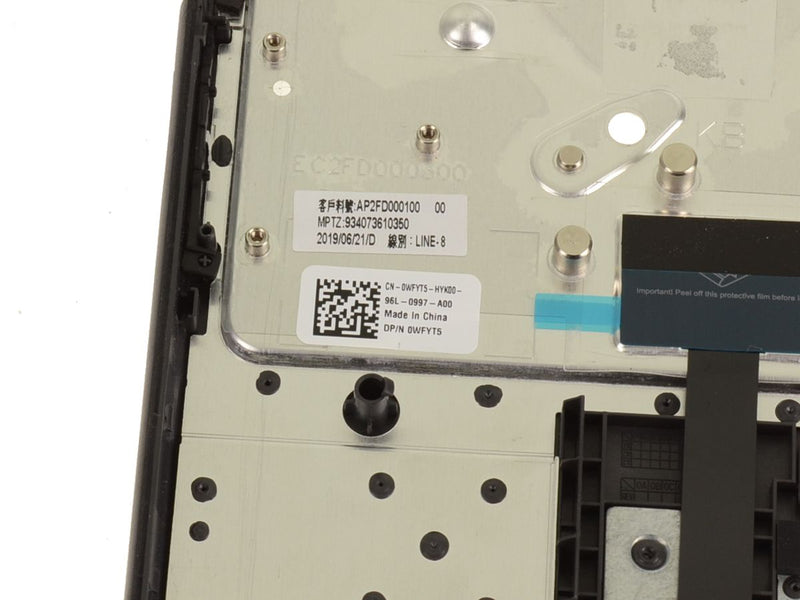For Dell OEM Chromebook 3100 2-in-1 Palmrest Touchpad Assembly - WFYT5-FKA