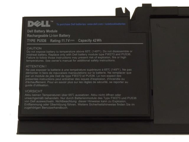 NEW Dell OEM Original Latitude XT Tablet Laptop Battery 6-cell - 42WHr - WR015-FKA