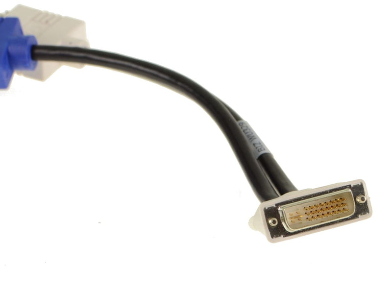For Dell OEM Splitter Monitor Cable DVI-I Dual Link Male to VGA Female and DVI-D Female Split Cable Adapter - WU329-FKA
