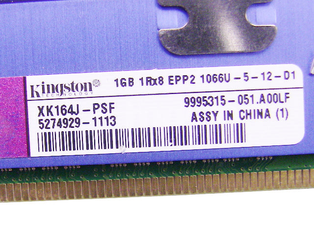 Kingston HyperX DDR2 1066Mhz 1GB PC2-8500U Non-ECC RAM Memory Stick - XK164J-PSF w/ 1 Year Warranty-FKA