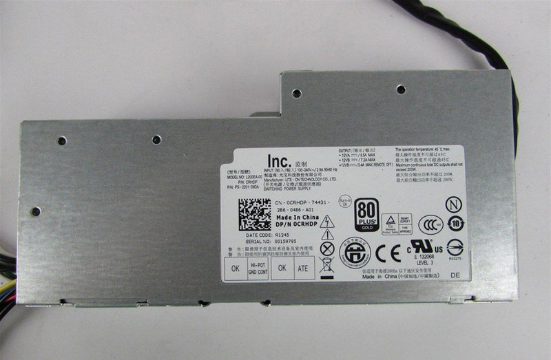 For Dell CRHDP 0CRHDP Inspiron One 2330 Optiplex 9010 AIO Computer Power Supply 200W-FKA
