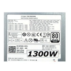 For Dell Preision T7610 Power Supply 1300W D1300EF-01 MF4N5 0MF4N5-FKA