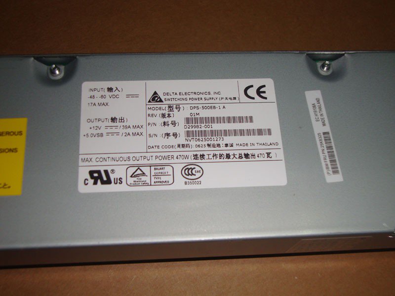 IBM 25K8325 DPS-500EB-1 X343 DC Switching Power Supply 470W-FKA