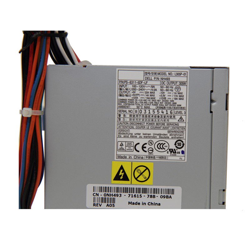For Dell Optiplex 740 745 L305P-01 305W Power Supply NH493 0NH493-FKA