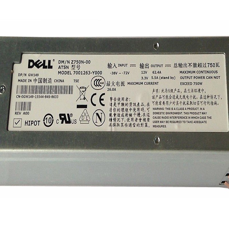 For Dell PowerEdge 2950 Z750N-00 750W Power Supply GW149 0GW149 CN-0GW149 Redundant PSU-FKA