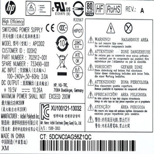 HP Eliteone 800 G1 Allinone Pc Power Supply Unit 703275-001 702912-001 200W PSU APC002-FKA