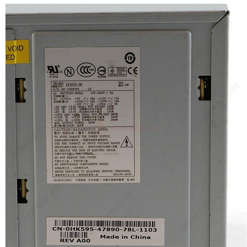 Dell HK595 0HK595 305W Power Supply for Optiplex 740 755 760 Mini Towers H305E-00-FKA
