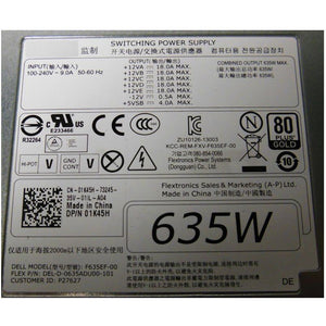 Dell Precision T3600 T5600 635Watt Power Supply 01K45H F635EF-00-FKA