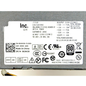 Dell Optiplex 9010 SFF 063K3D 63K3D CN-063K3D AC240ES-01 PSU 240W Power Supply-FKA