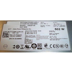 Dell PowerEdge R610 502Watt Power Supply 0J38MN A502P-00-FKA
