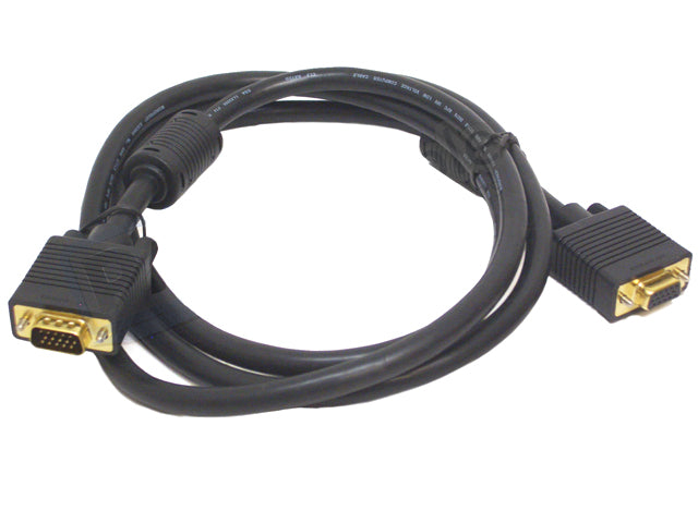 NEW 6-Foot Male to Female VGA Extension Video Cable - Male to Female Connectors-FKA